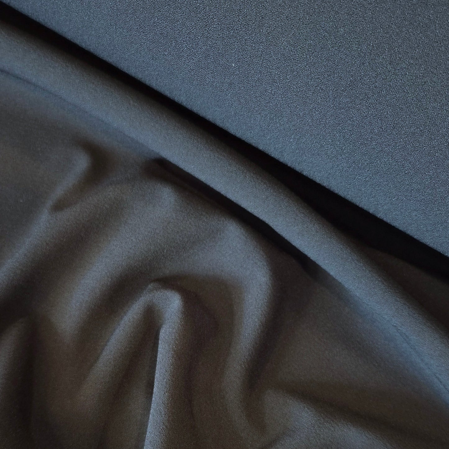 Rafael navy bonded crepe