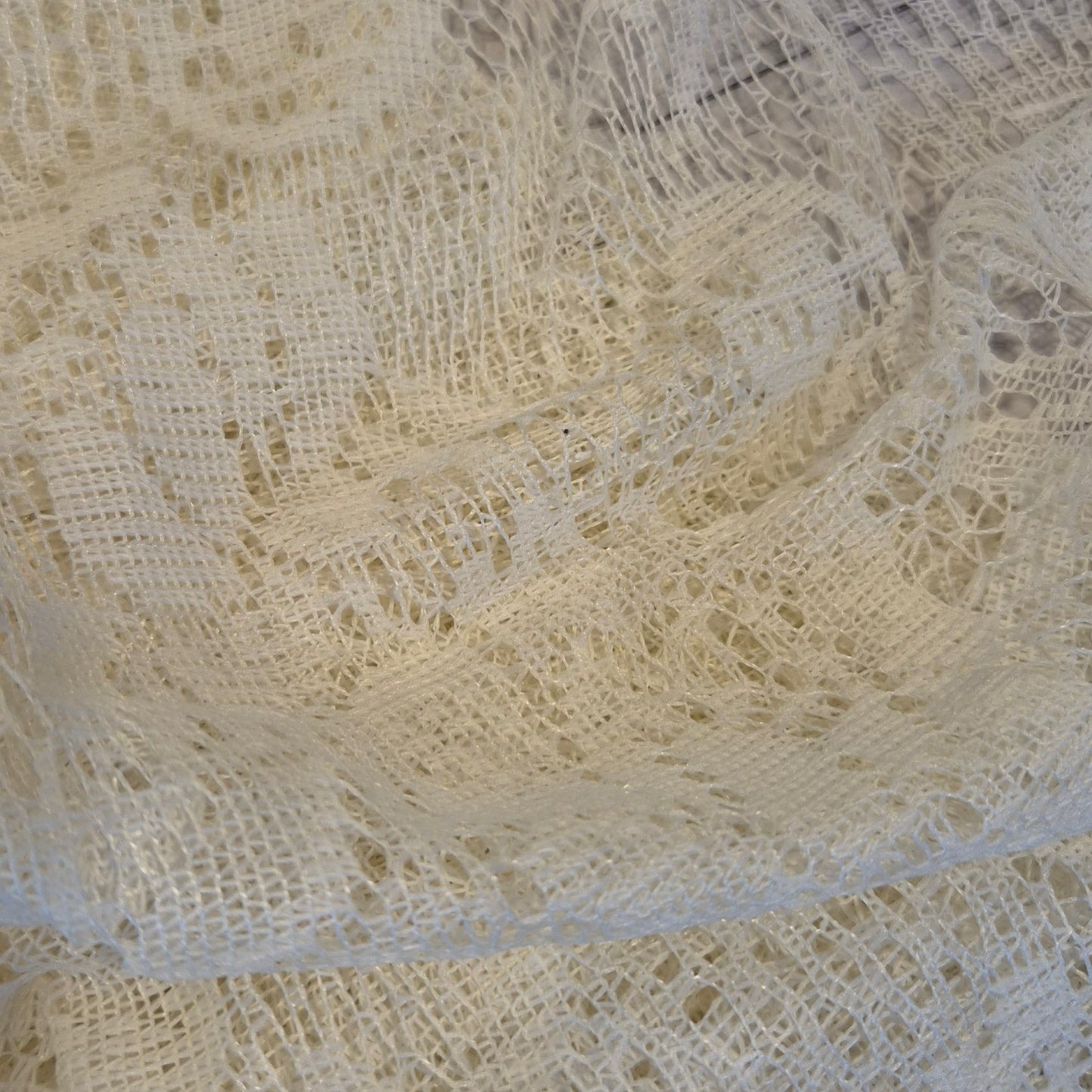 Cream lace curtain set
