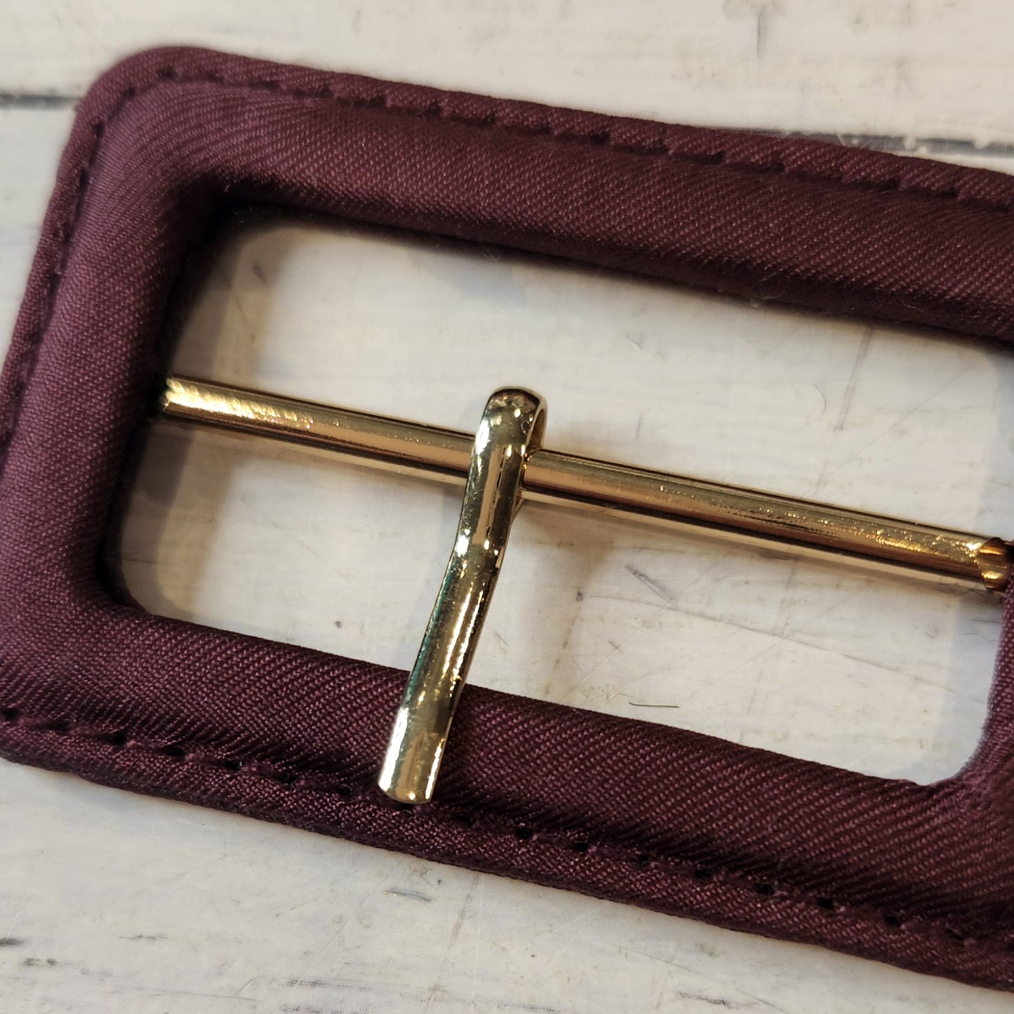 Burgundy buckle