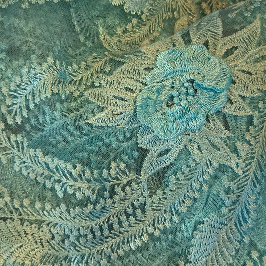 4m Jade 3D embroidered mesh