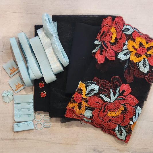 Havana Wired Bra & Knickers Kit black