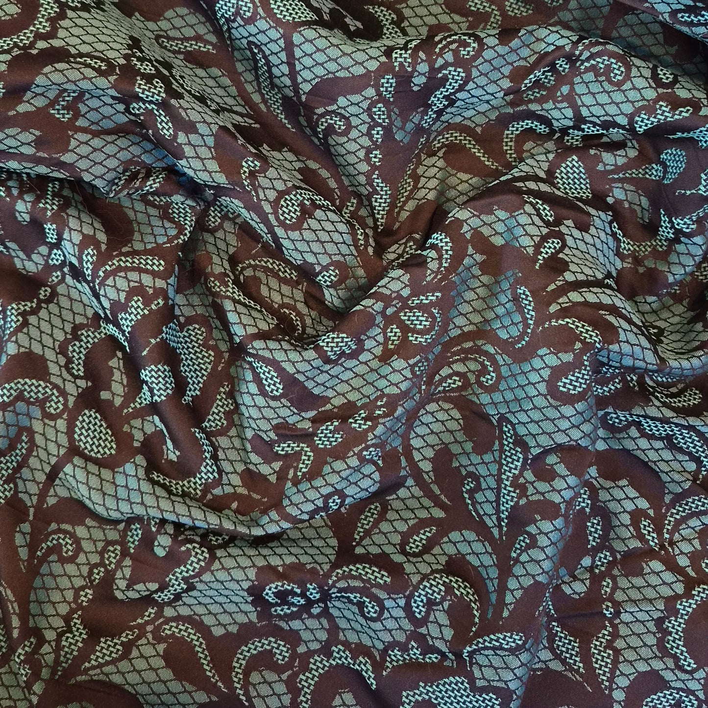 Emerald Fleur bloom lightweight brocade