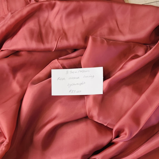 3.7m Rose viscose lining