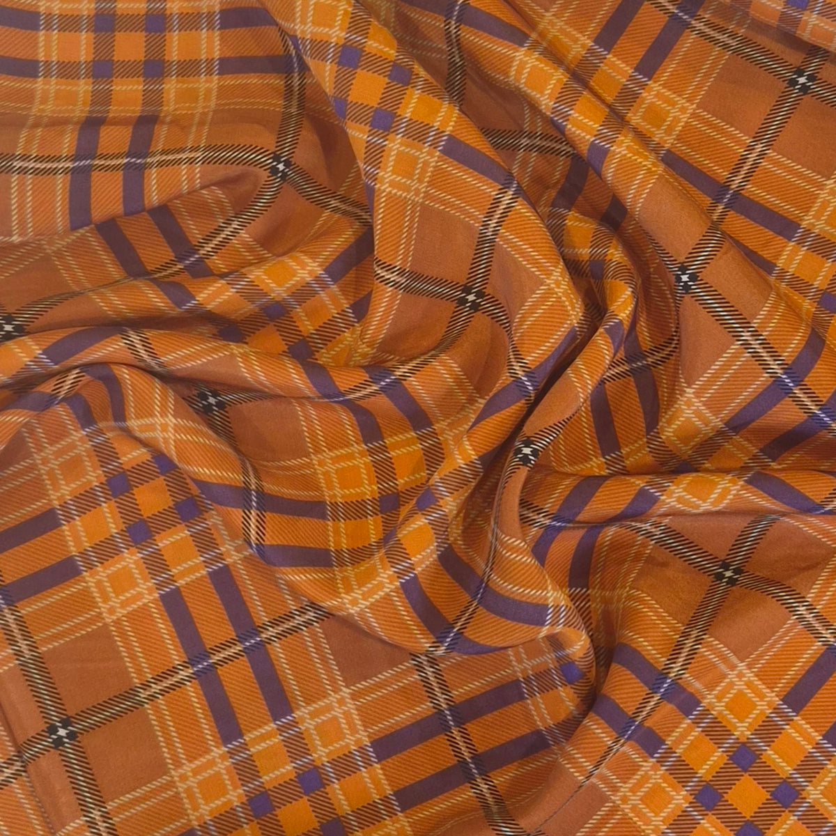 Sunset tartan silk
