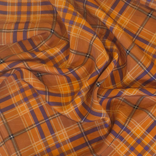 Sunset tartan silk