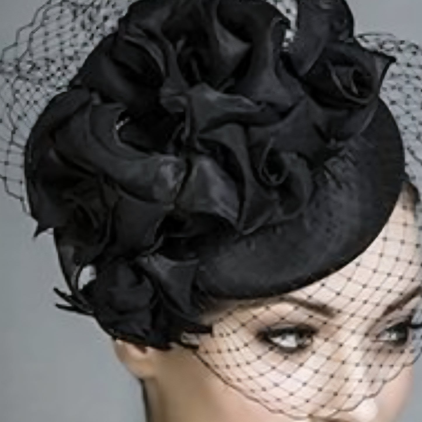 Black diamond hat and veil netting
