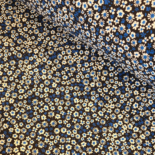 Blue ditsy flower lycra